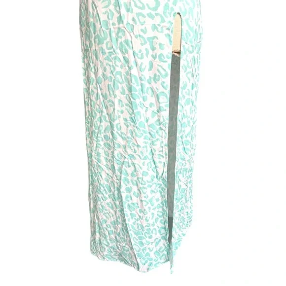 Beach Bunny Lily Maxi Dress in Aqua Leopard Small - Picture 5 of 11